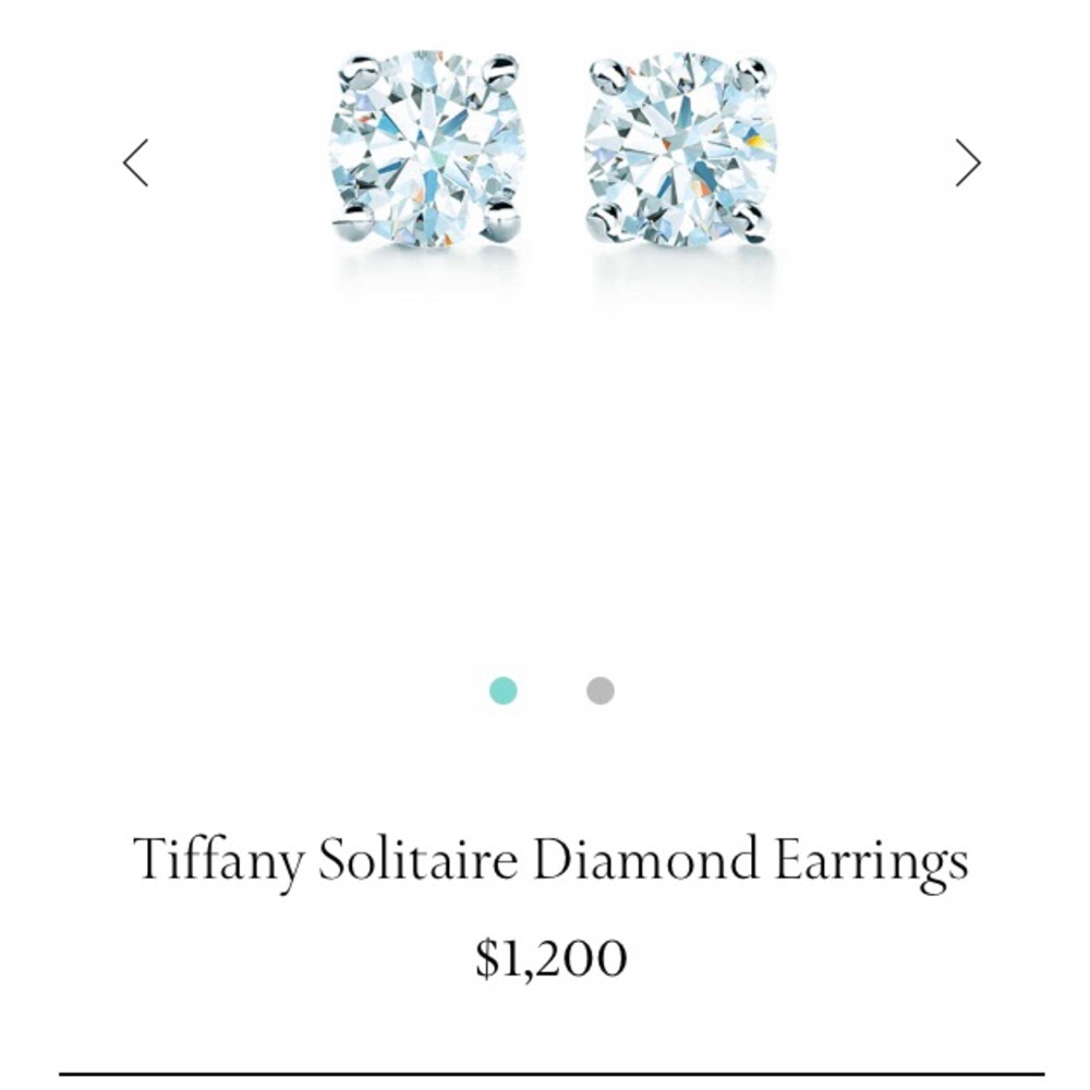 Tiffany diamond & platinum stud earrings